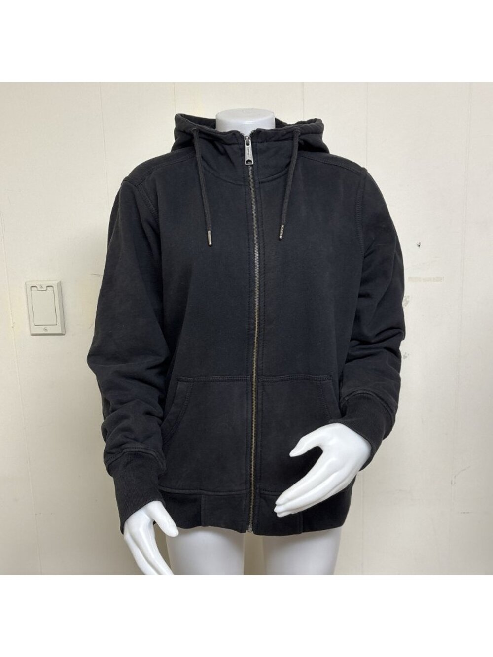 Carhartt Stockbridge Jacket Womens XL Black Sherpa Lined Hooded Full Zip Fleece
